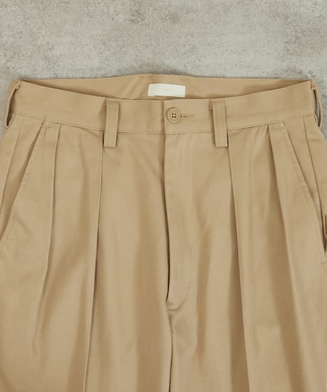 And A アンドエー / TWO TUCK TAPERED WIDE CHINO PANTS ツータックコットンワイドテーパードチノパンツ / AA-A23M002