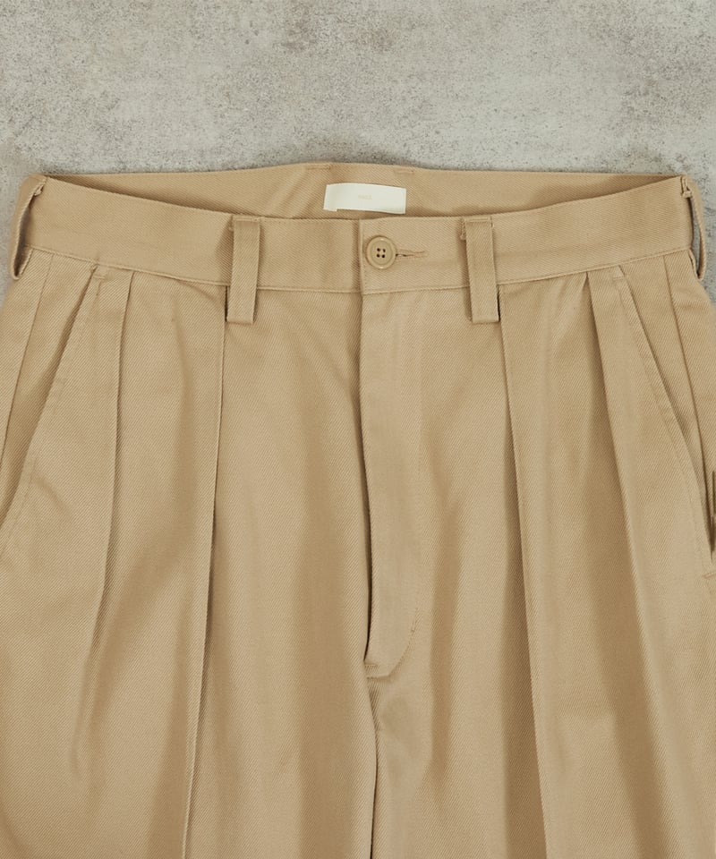 And A アンドエー / TWO TUCK TAPERED WIDE CHINO PANTS
