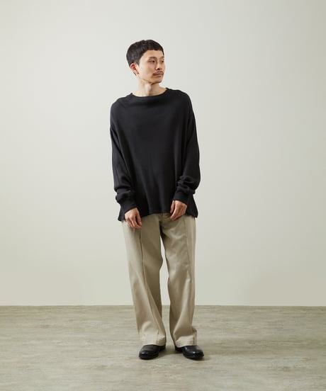 And A アンドエー / SUPIMA COTTON CODE FRISE L/S CUT&SEWN スーピマコットンコードフライスロングスリーブカットソー / AA-S24M006