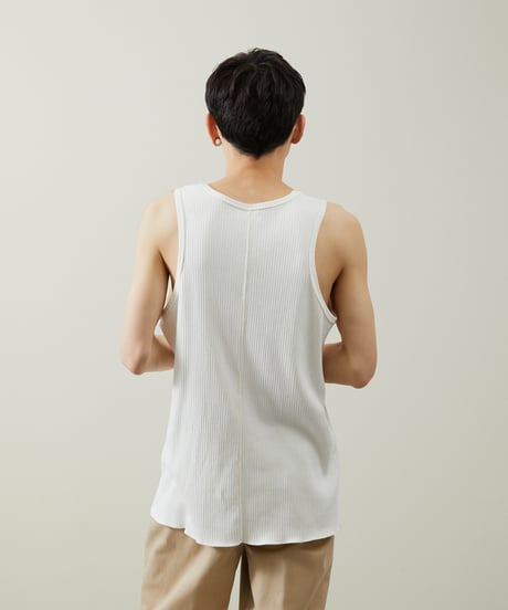 And A アンドエー / SUPIMA COTTON CODE FRISE TANK TOPS スーピマコットンコードフライスタンクトップ / AA-S24M005