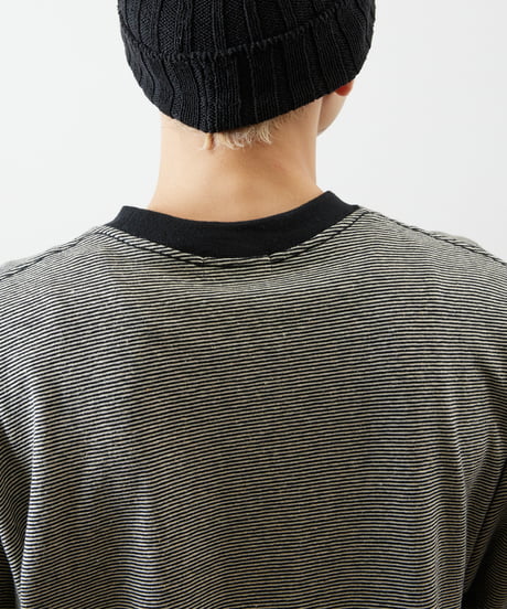 And A アンドエー / HEMP BREND L/S SLEEVE CUT & SEWN ヘンプブレンドナローピッチボーダーカットソー ロンT / AA-A24M003