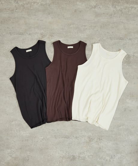 And A アンドエー / SUPIMA COTTON CODE FRISE TANK TOPS スーピマコットンコードフライスタンクトップ / AA-S24M005