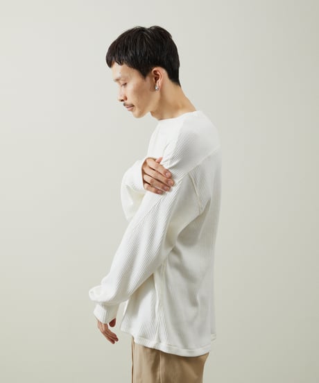 And A アンドエー / SUPIMA COTTON CODE FRISE L/S CUT&SEWN スーピマコットンコードフライスロングスリーブカットソー / AA-S24M006
