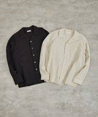 And A アンドエー / COTTON / LINEN OPEN COLLAR L/S LINEN SHIRT JACKET リネンブレンドオープンカラーシャツ / AA-S24M003
