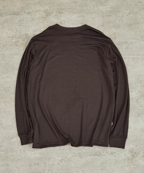 And A アンドエー / 2/72 WOOL JERSEY L/S KNIT TEE super100防縮ウォッシャブルウールジャージーニットロンT / AA-A23M004