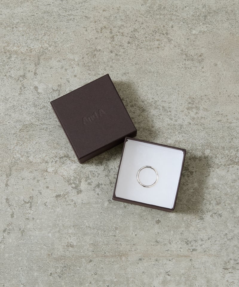 And A アンドエー / SILVER925 TEXTURED CIRCLE RING シル