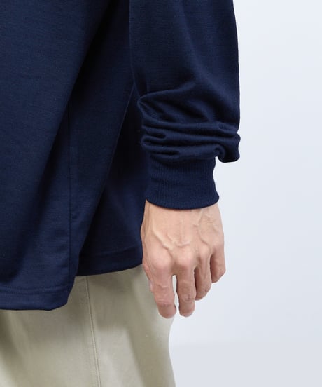And A アンドエー / 2/72 WOOL JERSEY L/S KNIT TEE super100防縮ウォッシャブルウールジャージーニットロンT / AA-A23M004