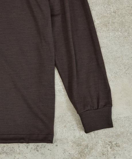 And A アンドエー / 2/72 WOOL JERSEY L/S KNIT TEE super100防縮ウォッシャブルウールジャージーニットロンT / AA-A23M004