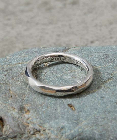 And A アンドエー / SILVER925 TEXTURED CIRCLE RING シルバー925テクスチャーサークルリング / AA-A25U003