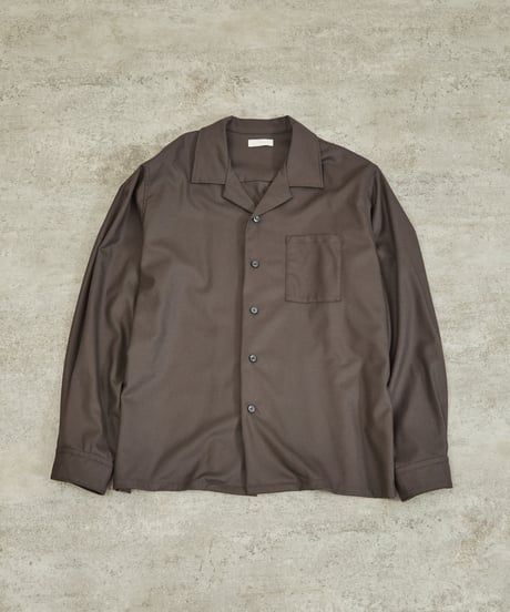 And A アンドエー / SUPER 140’S WOOL SAXONY OPEN COLLAR L/S SHIRT スーパー140’Sウールサキソニーオープンカラーシャツ / AA-S24M001