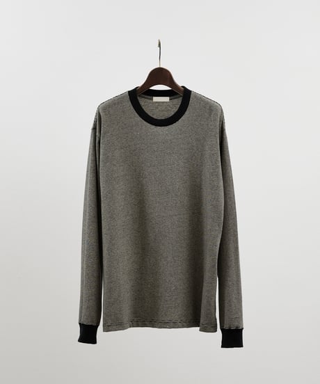 And A アンドエー / HEMP BREND L/S SLEEVE CUT & SEWN ヘンプブレンドナローピッチボーダーカットソー ロンT / AA-A24M003