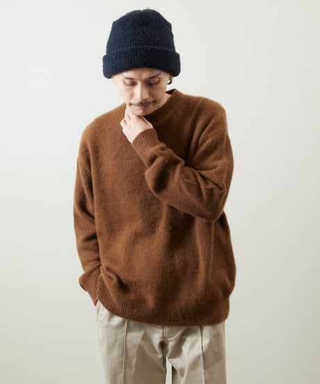 And A アンドエー / TANUKI KNIT CREW NECK PULLOVER SWEATER タヌキニットクルーネックプルオーバーニット セーター / AA-A24M001