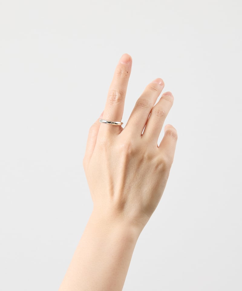 And A アンドエー / SILVER925 TEXTURED CIRCLE RING シル