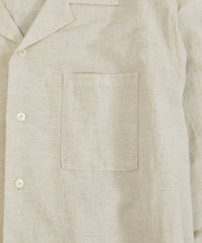 And A アンドエー / COTTON / LINEN OPEN COLLAR L/S LI