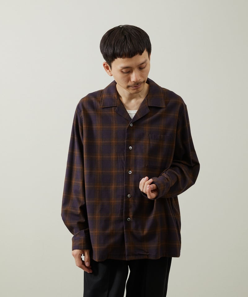 ジャケット・アウター shareef   WOOL CHECK LONG SHIRTS AVIREX シャツ 「直営店限定」SHAGGY CHECK SHIRT / シャギー