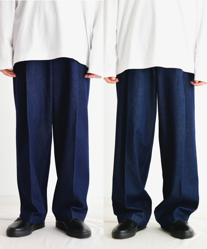 NEONSIGN ネオンサイン / WIDE DENIM SLACKS “ONE WASH”