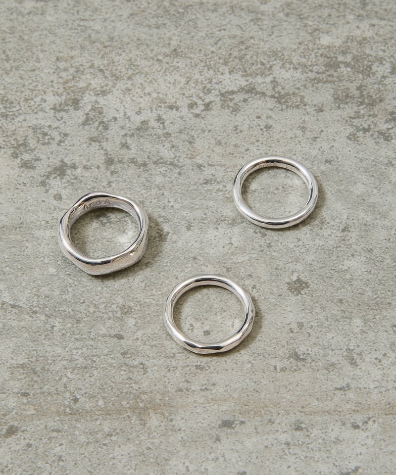 And A アンドエー / SILVER925 TEXTURED CIRCLE RING シル