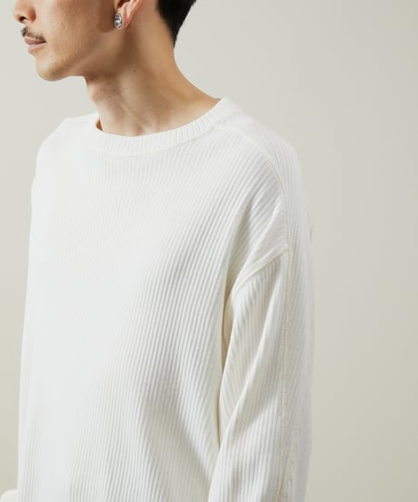 And A アンドエー / SUPIMA COTTON CODE FRISE L/S CUT&SEWN スーピマコットンコードフライスロングスリーブカットソー / AA-S24M006