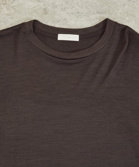 And A アンドエー / 2/72 WOOL JERSEY L/S KNIT TEE super100防縮ウォッシャブルウールジャージーニットロンT / AA-A23M004