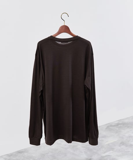 And A アンドエー / 2/72 WOOL JERSEY L/S KNIT TEE super100防縮ウォッシャブルウールジャージーニットロンT / AA-A23M004