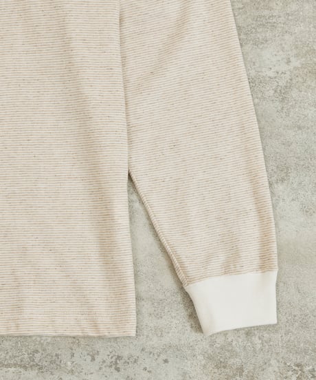 And A アンドエー / HEMP BREND L/S SLEEVE CUT & SEWN ヘンプブレンドナローピッチボーダーカットソー ロンT / AA-A24M003