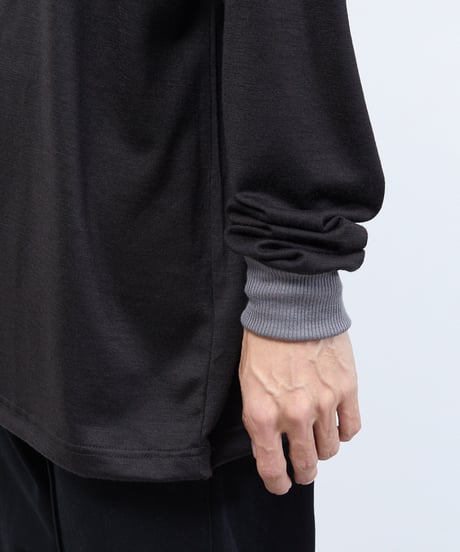 And A アンドエー / 2/72 WOOL JERSEY L/S RINGER KNIT TEE super100防縮ウォッシャブルウールジャージーリンガーニットロンT / AA-A23M005