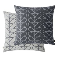 【ORLA KIELY】Small Linear Stem Cushion Cool Grey 50x50cm＊クッションカバー＊