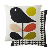 【ORLA KIELY】EARLY BIRD CUSHION PALE ROSE 45x45cm ＊クッションカバー＊