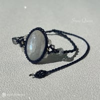 白月~White Labradorite Macrame’ Bracelet