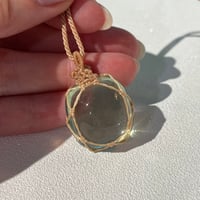 ~癒しと成長の石~グリーンフローライトのペンダント(天然石オリジナル研磨品)