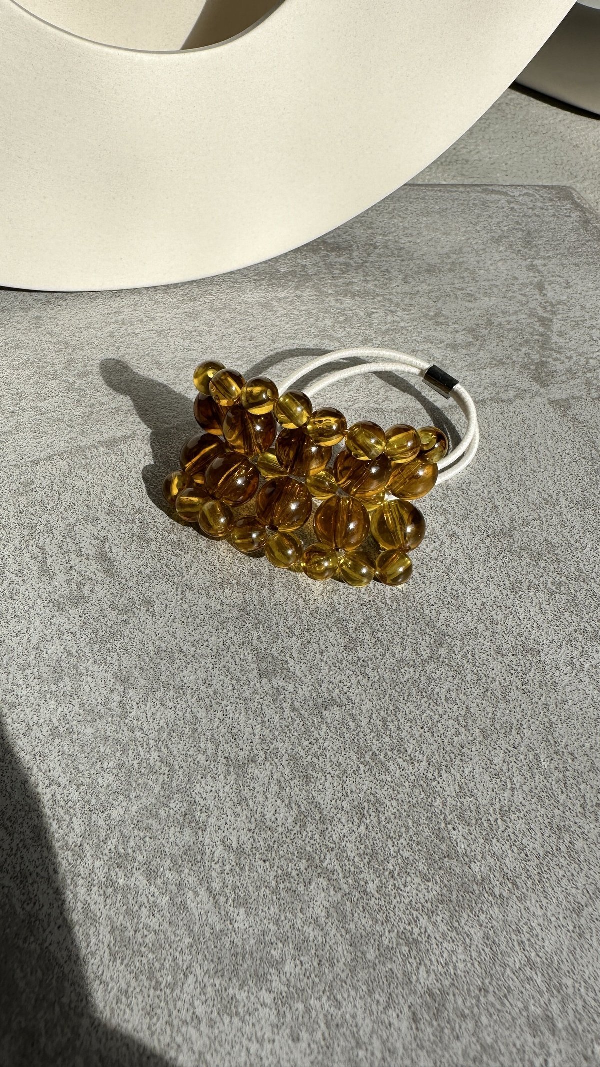 ヘアゴム No.67 津軽びいどろ HANABI 金彩 ヘアゴム | おしゃれなガラスのヘアゴム