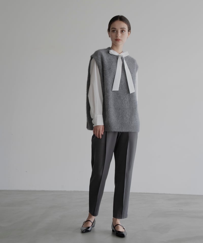 ohga FOX KNIT VEST グレー