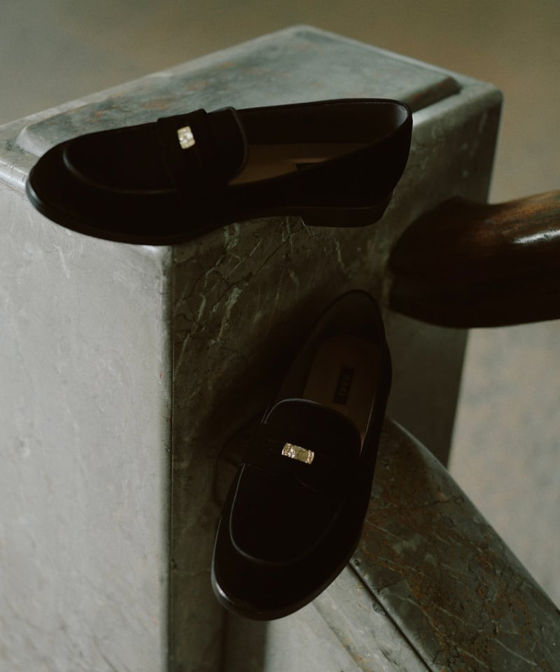 OHGA ブラック ローファー COIN LOAFER | OHGA