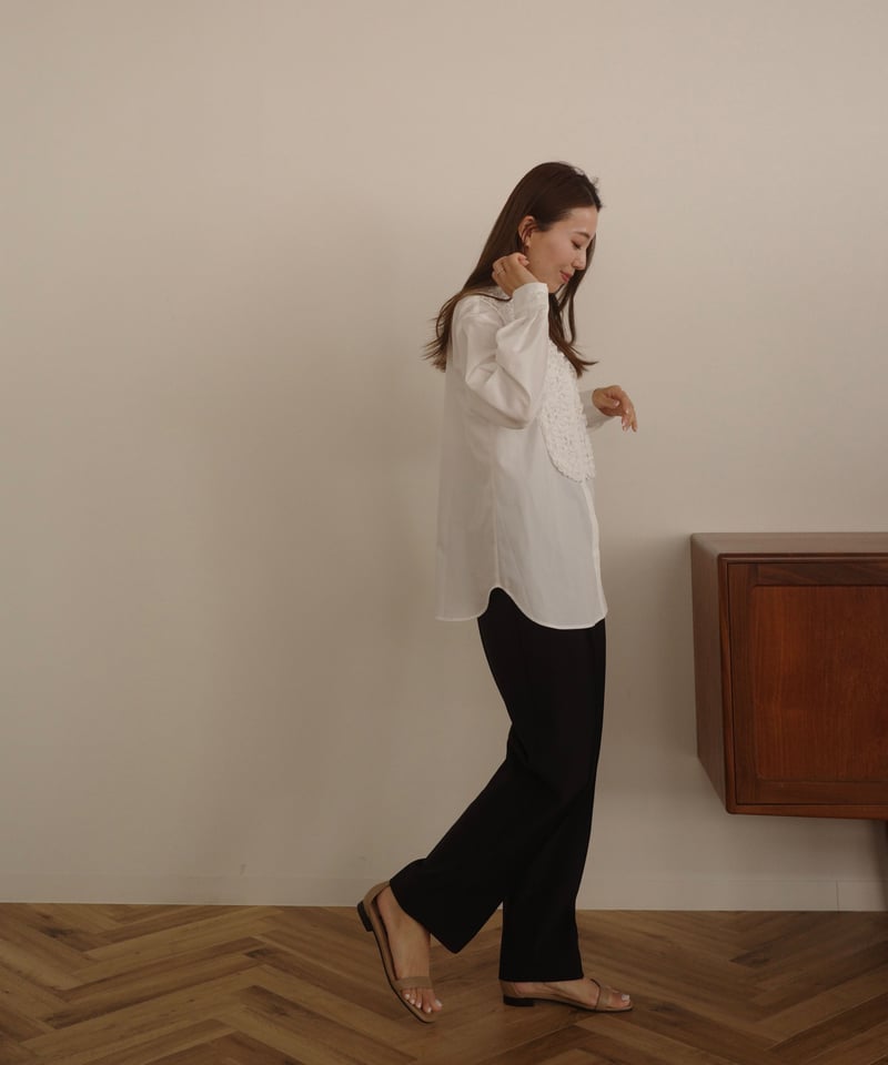 OHGA FRONT FRILLシャツ STAND FRILL | OHGA