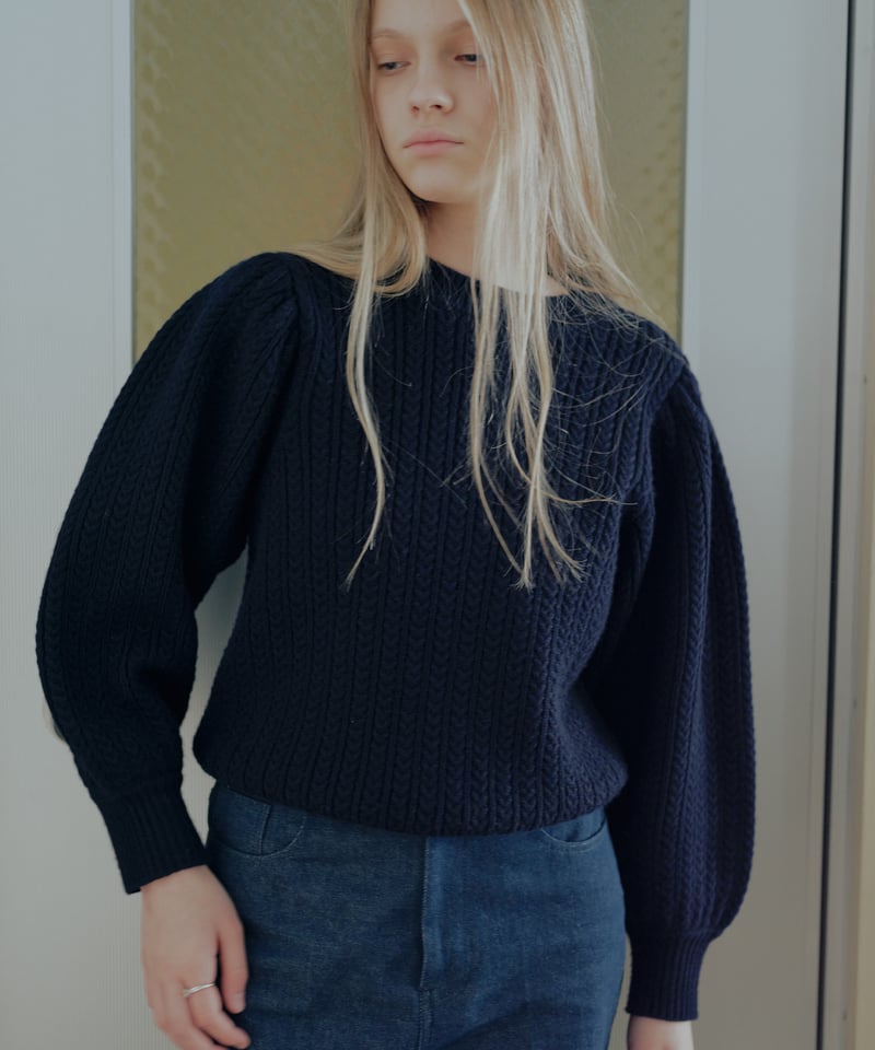 OHGA CABLE KNIT オーガ ケーブルニット - トップス 