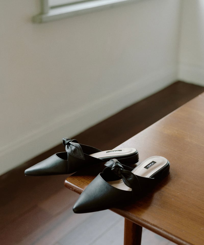 LEATHER RIBBON MULE | OHGA