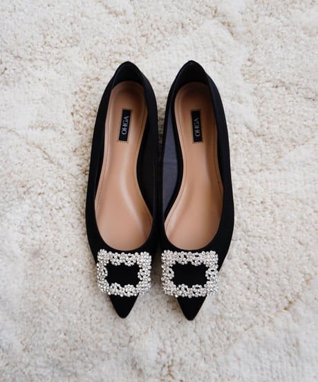 SATIN BIJOU PUMPS