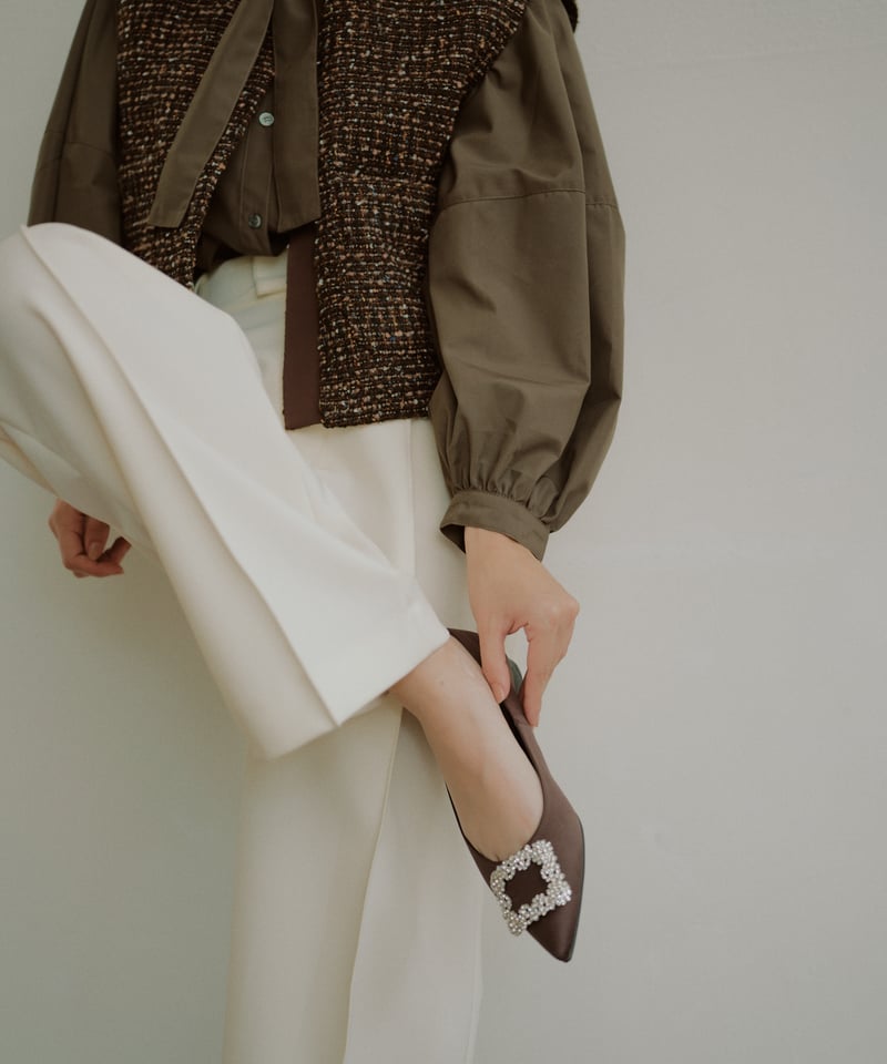 SATIN BIJOU PUMPS | OHGA