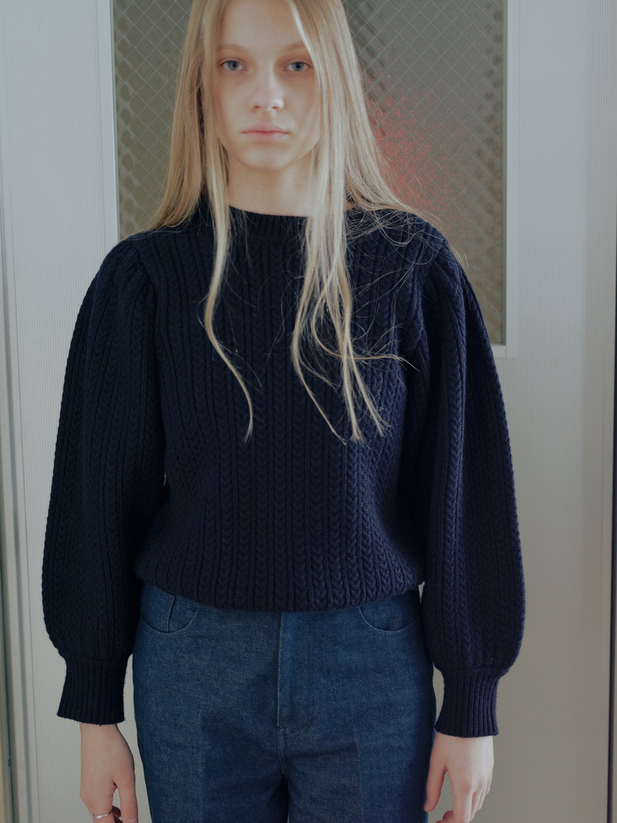 OHGA PUFF KNIT ブラック