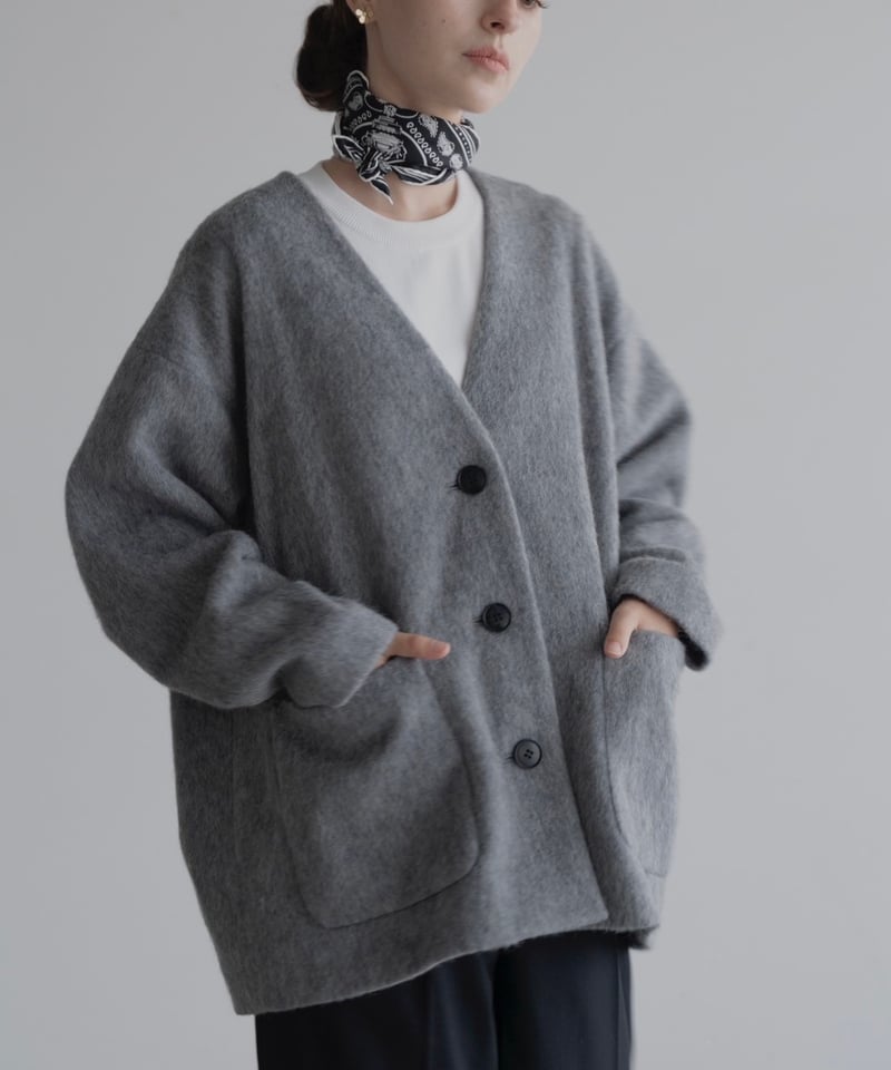OHGA シャギーコーディガン2024 グレー