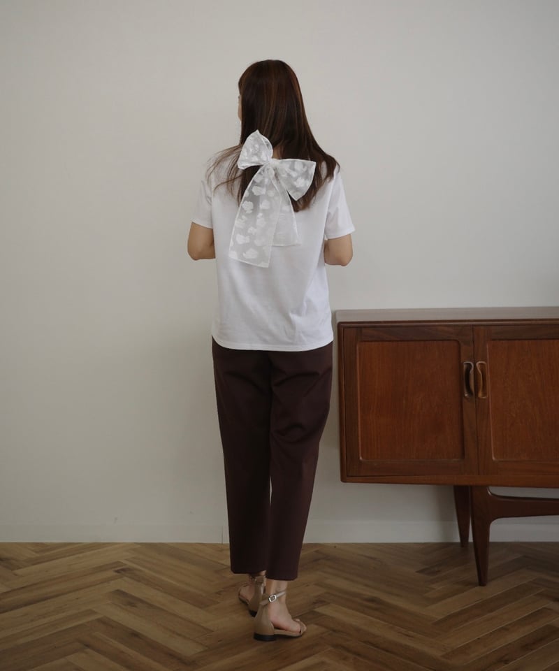 BACK RIBBON T-shirt | OHGA