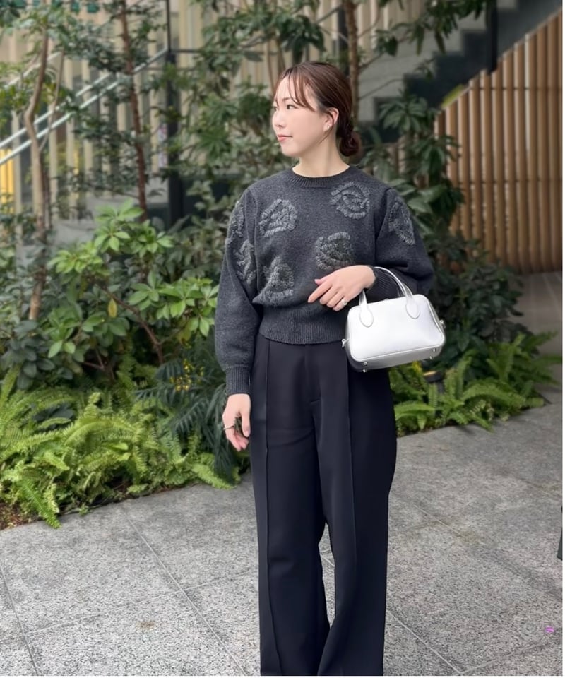 OHGA MARGARET KNIT 長袖 ホワイト MOHAIR FLOWER | OHGA