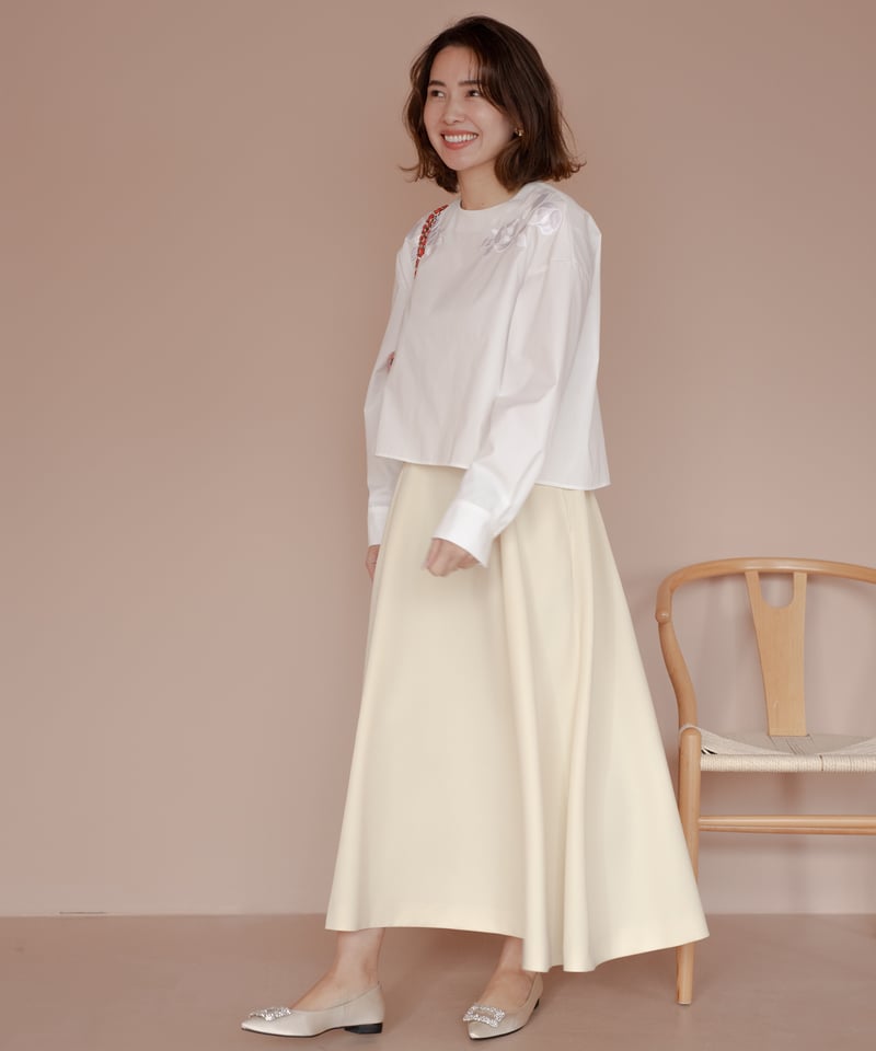 【値下げ】eneu Audrey Flare Skirt ベージュ フリーサイズ 値下げ】eneu Audrey Flare Skirt ベージュ フリーサイズ audrey