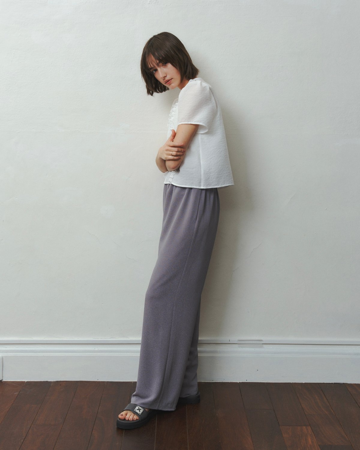OHGA ドロストパンツ　チャコールグレー やみつきパンツ | OHGA