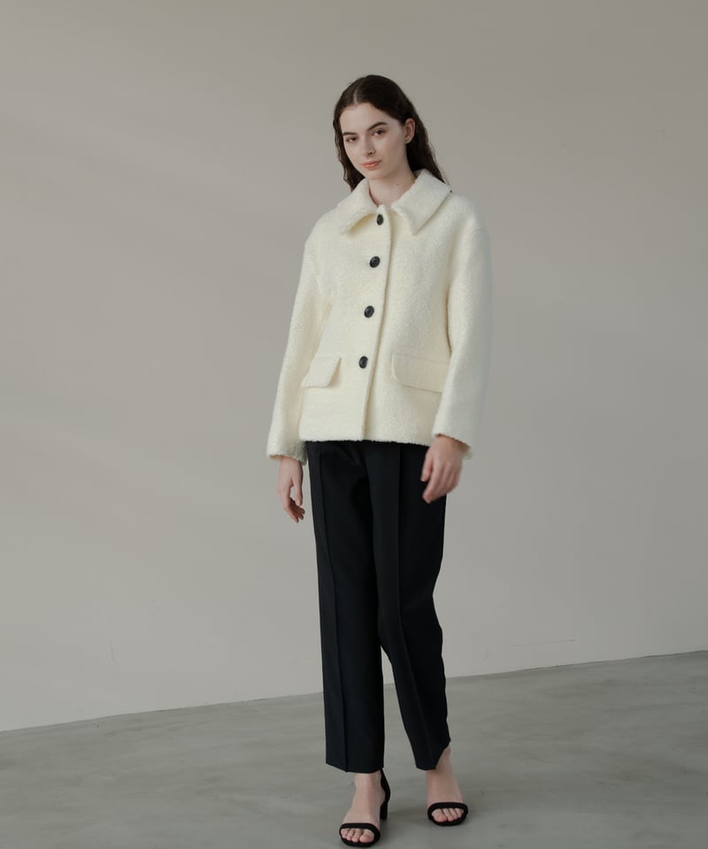 OHGA オーガ【F】PON PON COAT/ウール混/厚手ジャケット/濃紺 PON PON COAT | OHGA