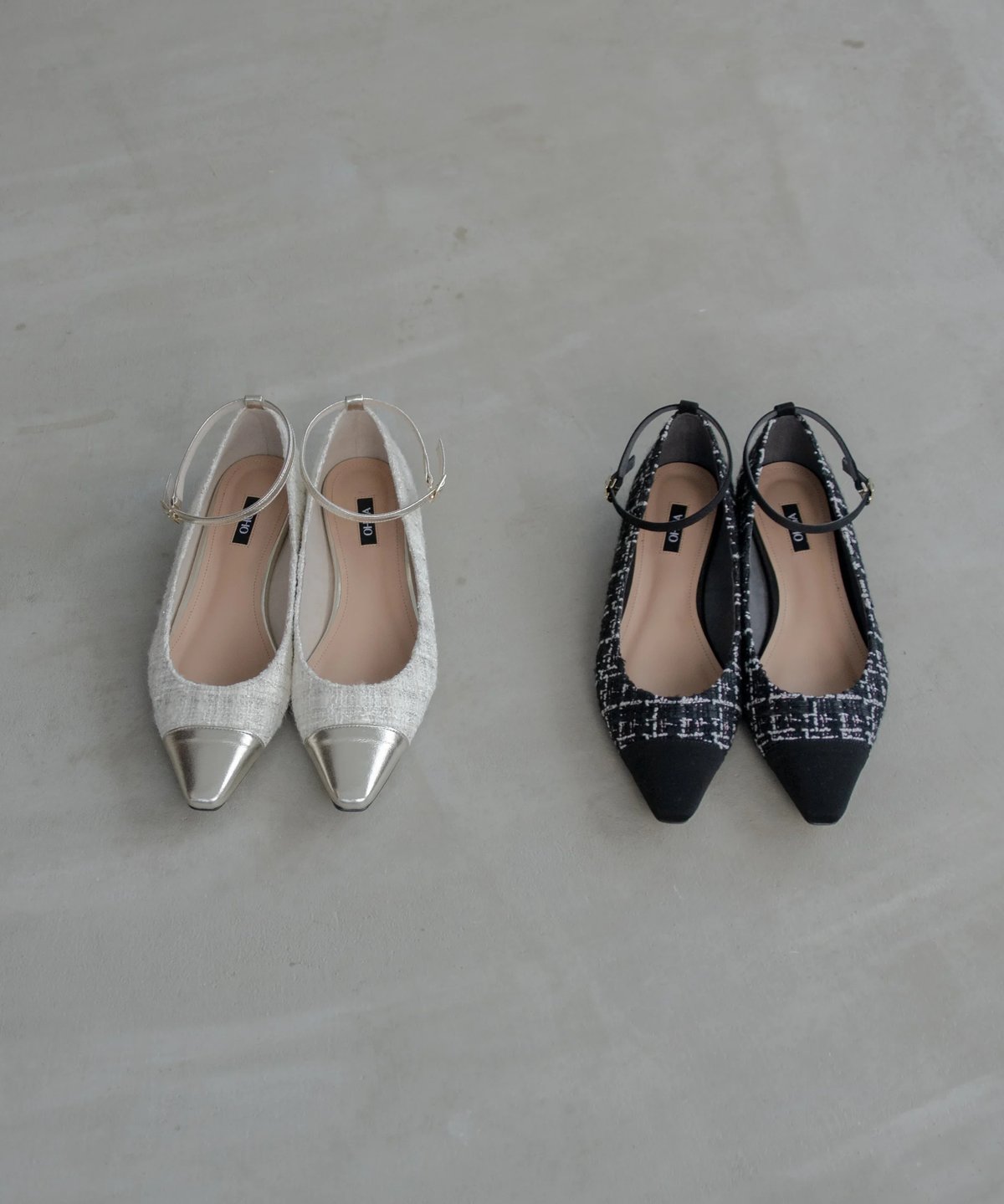 新品！OHGA COMBI TWEED PUMPS ホワイト