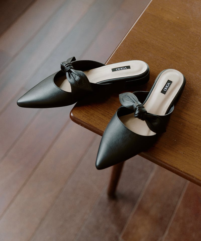 LEATHER RIBBON MULE | OHGA