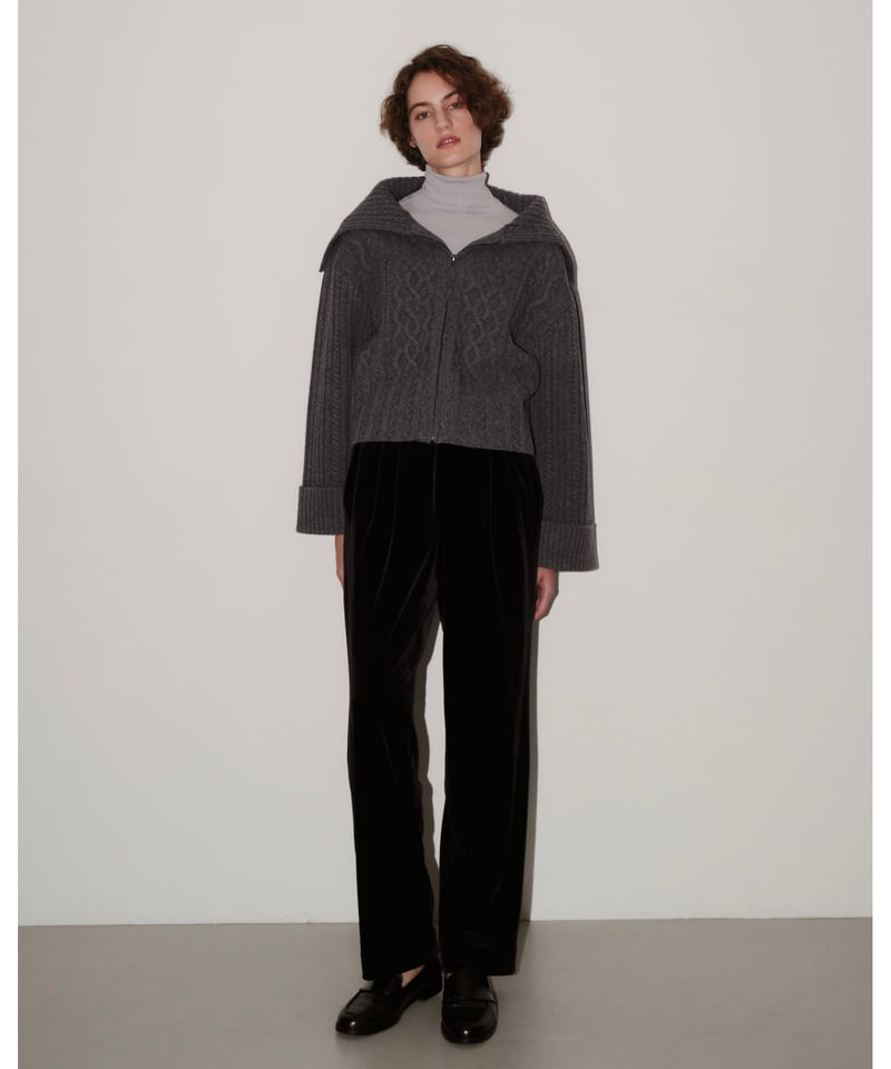 ZIP COLLAR KNIT | OHGA