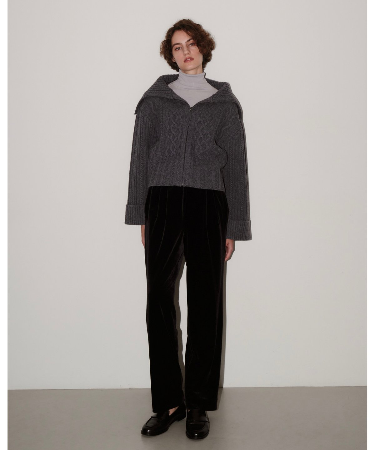 OHGA ニット　トップス ZIP COLLAR KNIT | OHGA