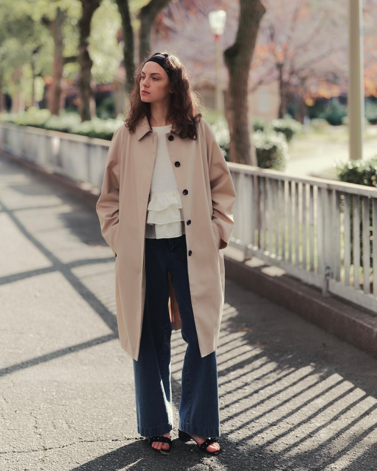 //最終値下げ//OHGA オーガ トレンチコート M TRENCH COAT | OHGA